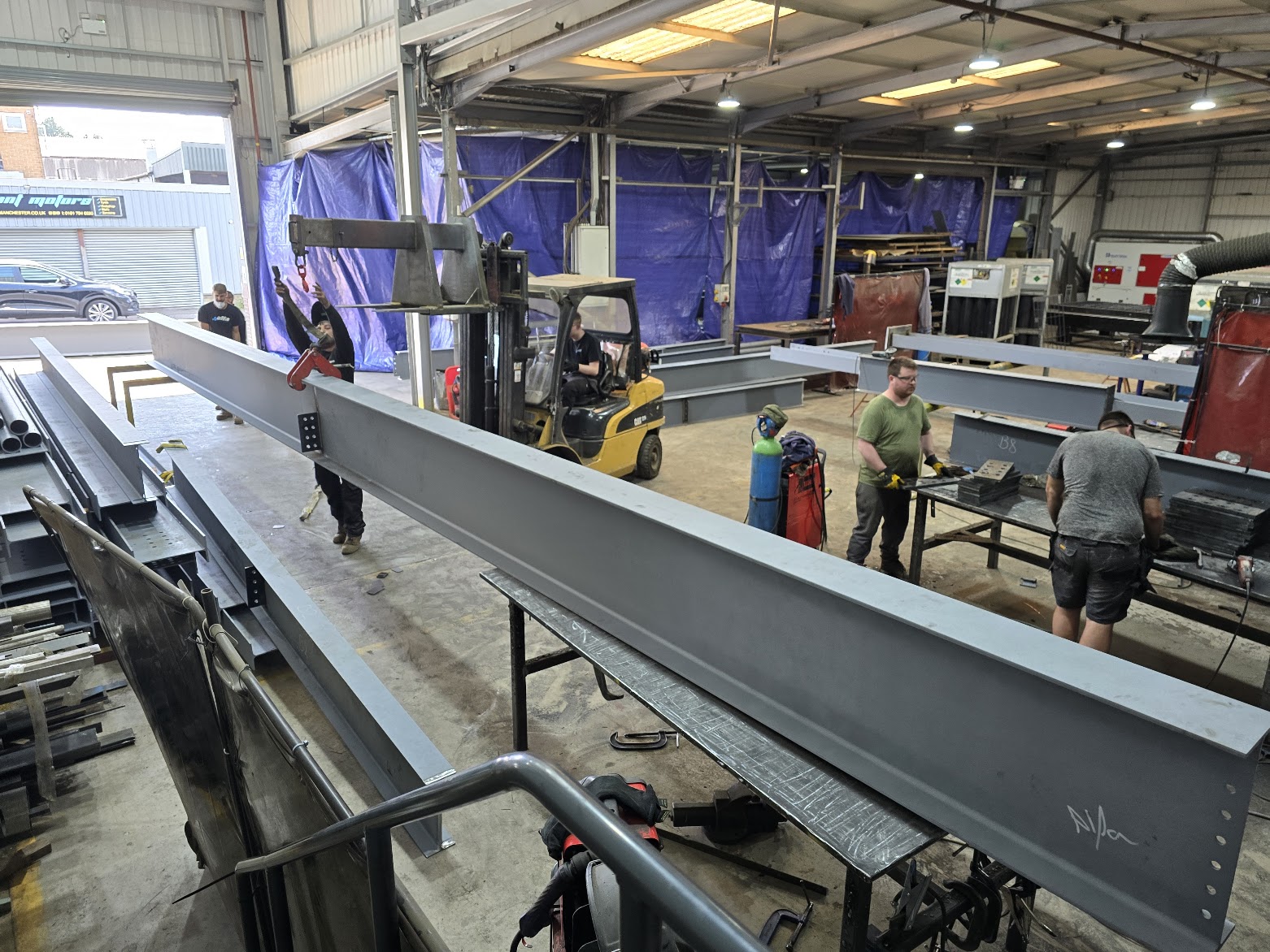 Steel fabrication background